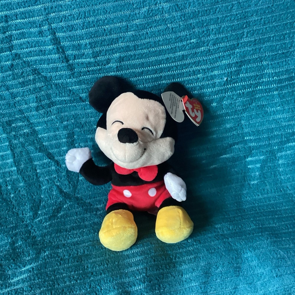 Ty Beanie Babies Disney Mickey Mouse Soft Plushie Disney